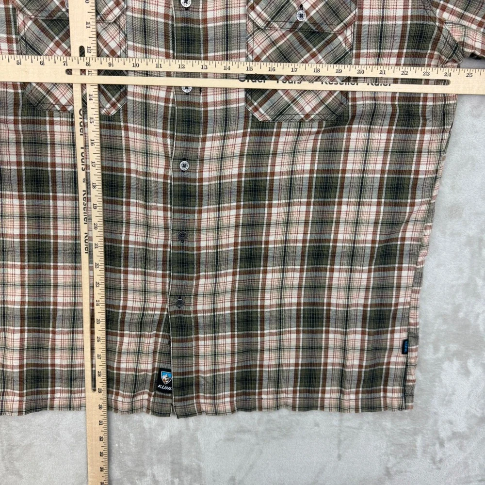 Kuhl Dillinger Descender Flannel Shirt Mens XL Plaid Long Sleeve Button Down